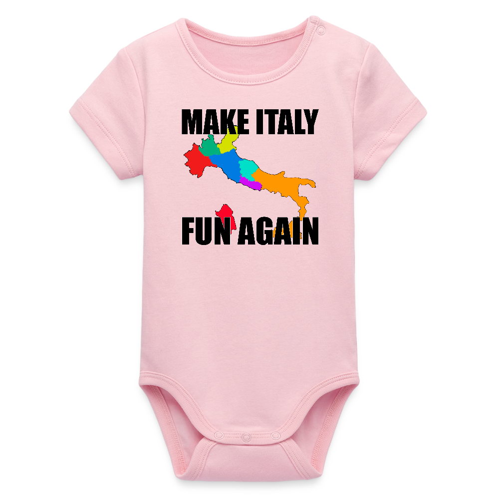 Make Italy Fun Again (Ekologisk kortärmad babybody-edition) - ljusrosa