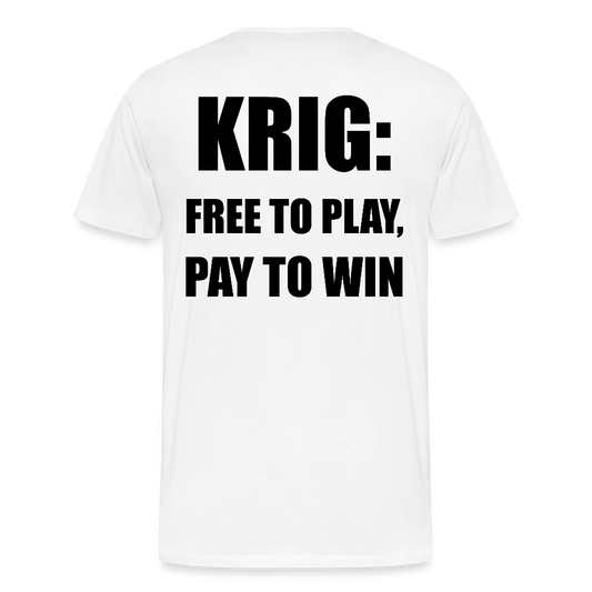 Krig: free to play, pay to win (ekologisk premium-T-shirt herr-edition) - vit