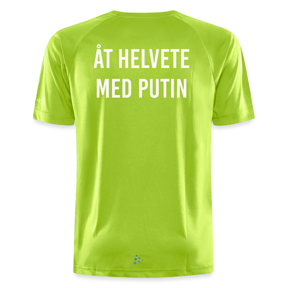 Åt helvete med Putin (tränings-T-shirt herr-edition) - äppelgrön