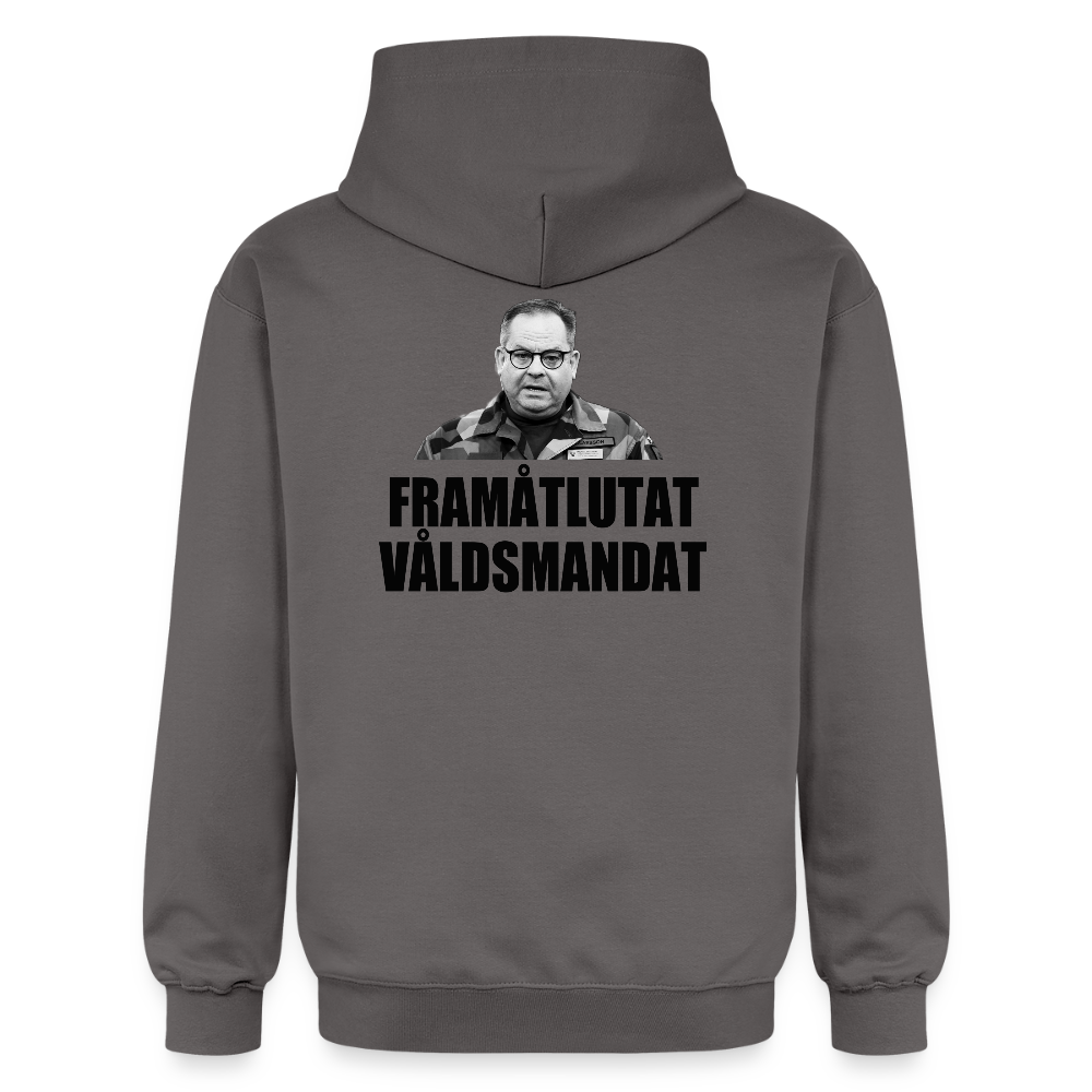 Framåtlutat våldsmandat (luvtröja unisex-edition) - mörkgrå