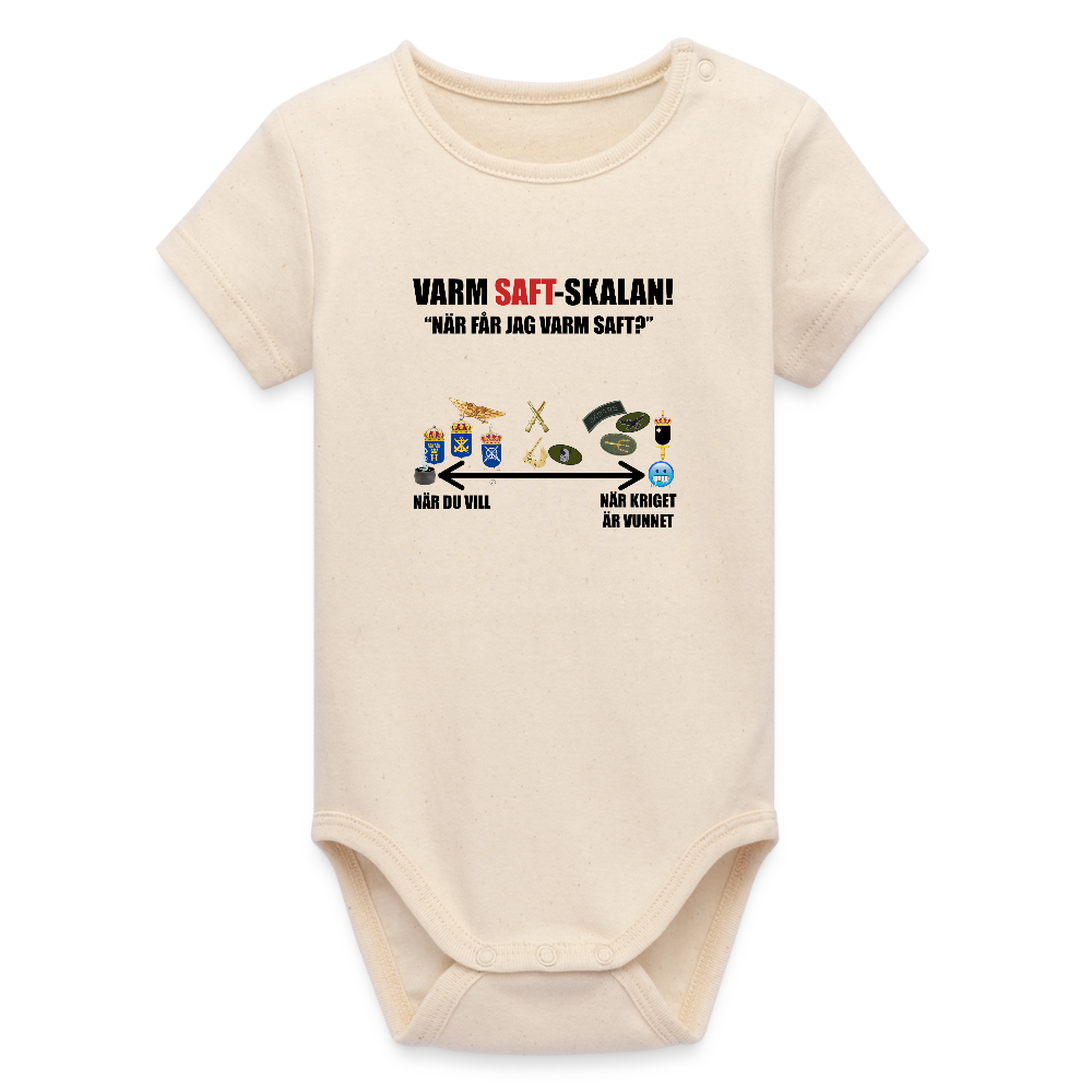 Varm saft-skalan (ekologisk kortärmad babybody-edition) - vitgrå