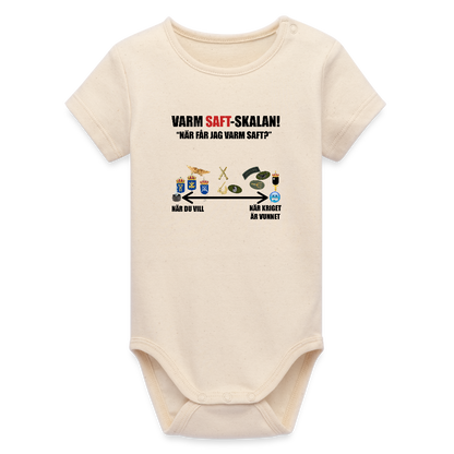 Varm saft-skalan (ekologisk kortärmad babybody-edition) - vitgrå