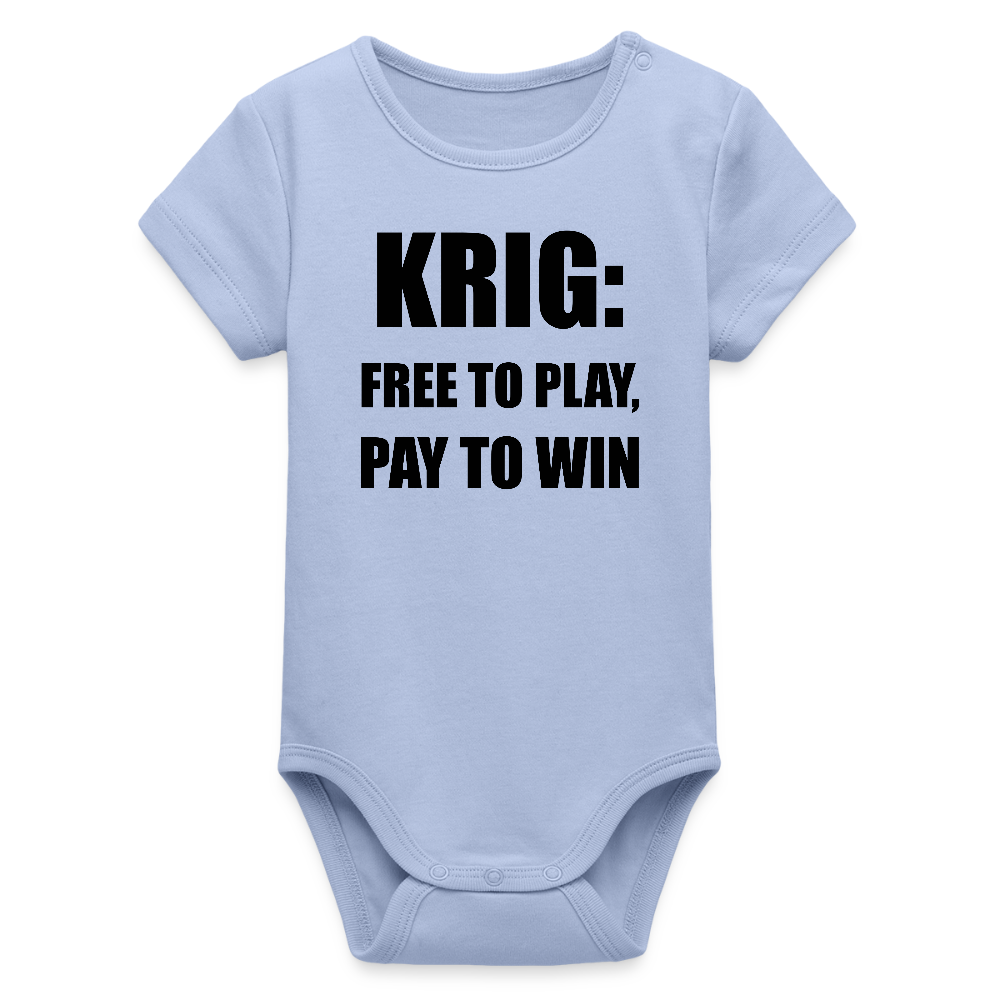 Krig: free to play, pay to win (Ekologisk kortärmad babybody-edition) - himmel