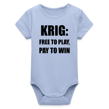 Krig: free to play, pay to win (Ekologisk kortärmad babybody-edition) - himmel