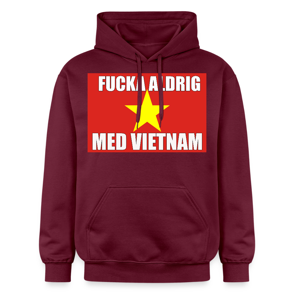 Fucka aldrig med Vietnam (luvtröja unisex-edition) - Maroon