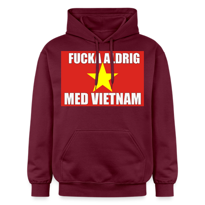 Fucka aldrig med Vietnam (luvtröja unisex-edition) - Maroon