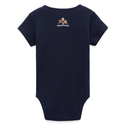 Kapitulera? Ney! (ekologisk kortärmad babybody-edition) - marinblått