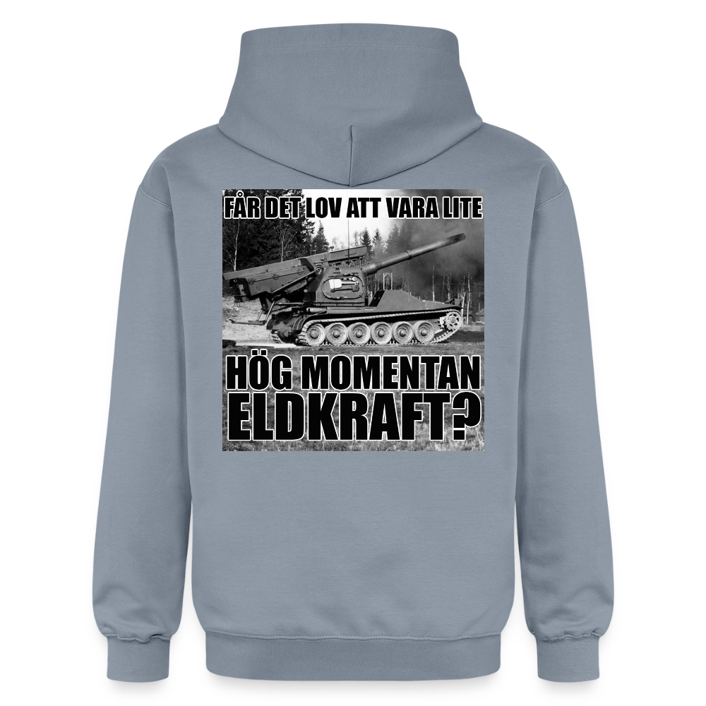 Får det lov att vara lite hög momentan eldkraft? – Bkan (luvtröja unisex-edition) - blå