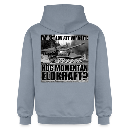 Får det lov att vara lite hög momentan eldkraft? – Bkan (luvtröja unisex-edition) - blå