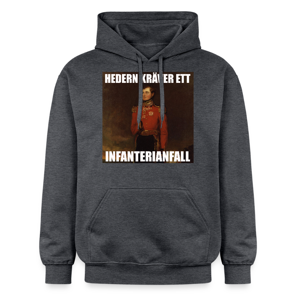 Hedern kräver ett infanterianfall luvtröja unisex-edition - mörkgråmelerad