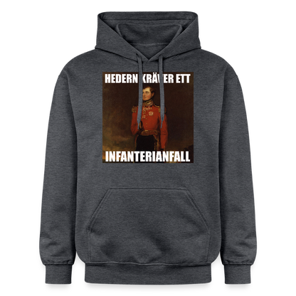 Hedern kräver ett infanterianfall luvtröja unisex-edition - mörkgråmelerad