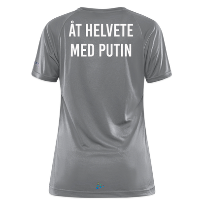 Åt helvete med Putin (tränings-T-shirt dam-edition) - vintagegrå