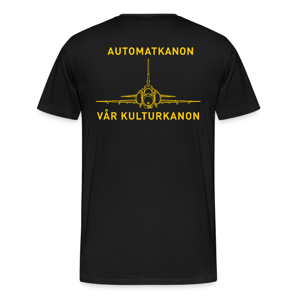 Automatkanon, vår kulturkanon (ekologisk premium-T-shirt herr-edition) - svart