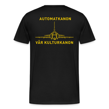 Automatkanon, vår kulturkanon (ekologisk premium-T-shirt herr-edition) - svart