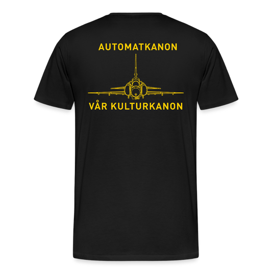 Automatkanon, vår kulturkanon (ekologisk premium-T-shirt herr-edition) - svart