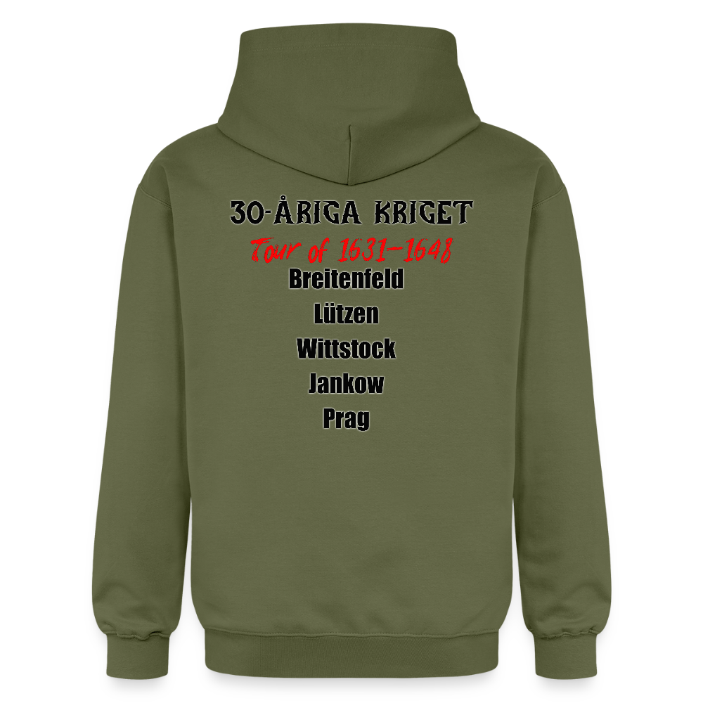 30-åriga kriget on tour (luvtröja unisex-edition) - Militärgrön