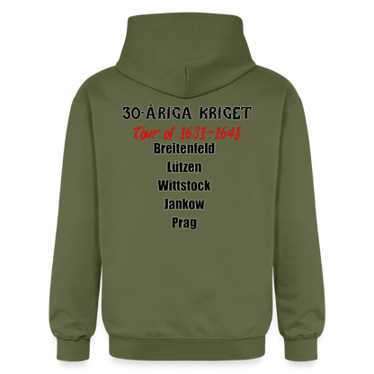 30-åriga kriget on tour (luvtröja unisex-edition) - Militärgrön