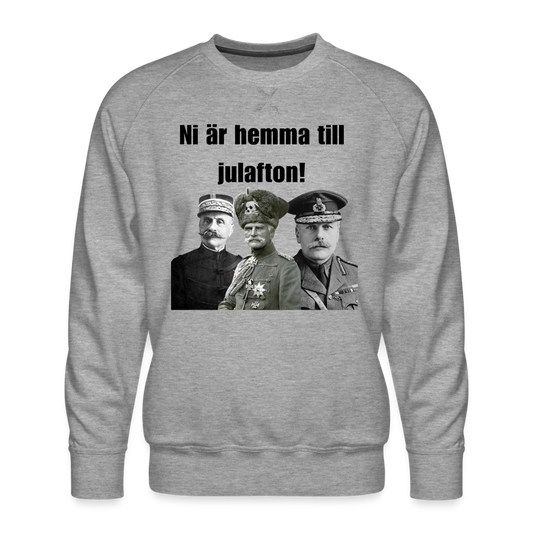 "Hemma till jul!" (premiumtröja herr-edition) - gråmelerad