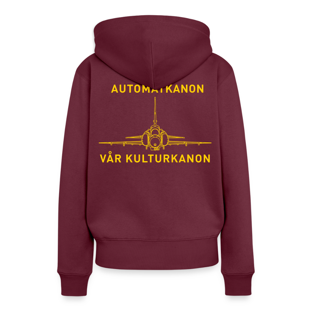 Automatkanon, vår kulturkanon (Premiumluvtröja dam-edition) - vinröd 