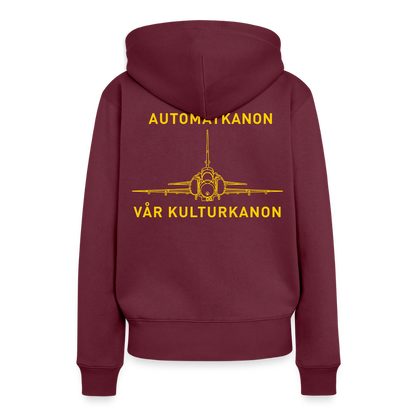 Automatkanon, vår kulturkanon (Premiumluvtröja dam-edition) - vinröd 