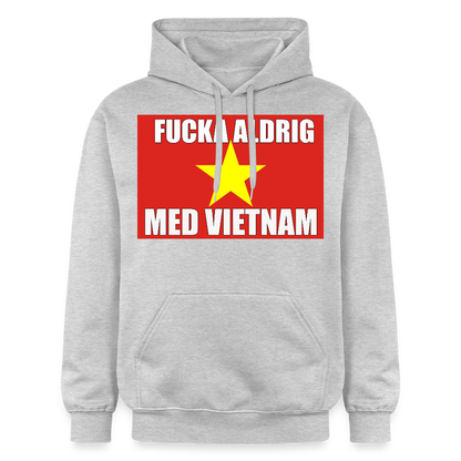 Fucka aldrig med Vietnam (luvtröja unisex-edition) - ljusgråmelerad