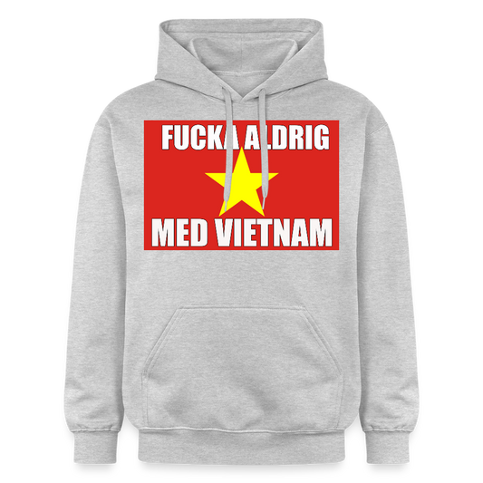 Fucka aldrig med Vietnam (luvtröja unisex-edition) - ljusgråmelerad