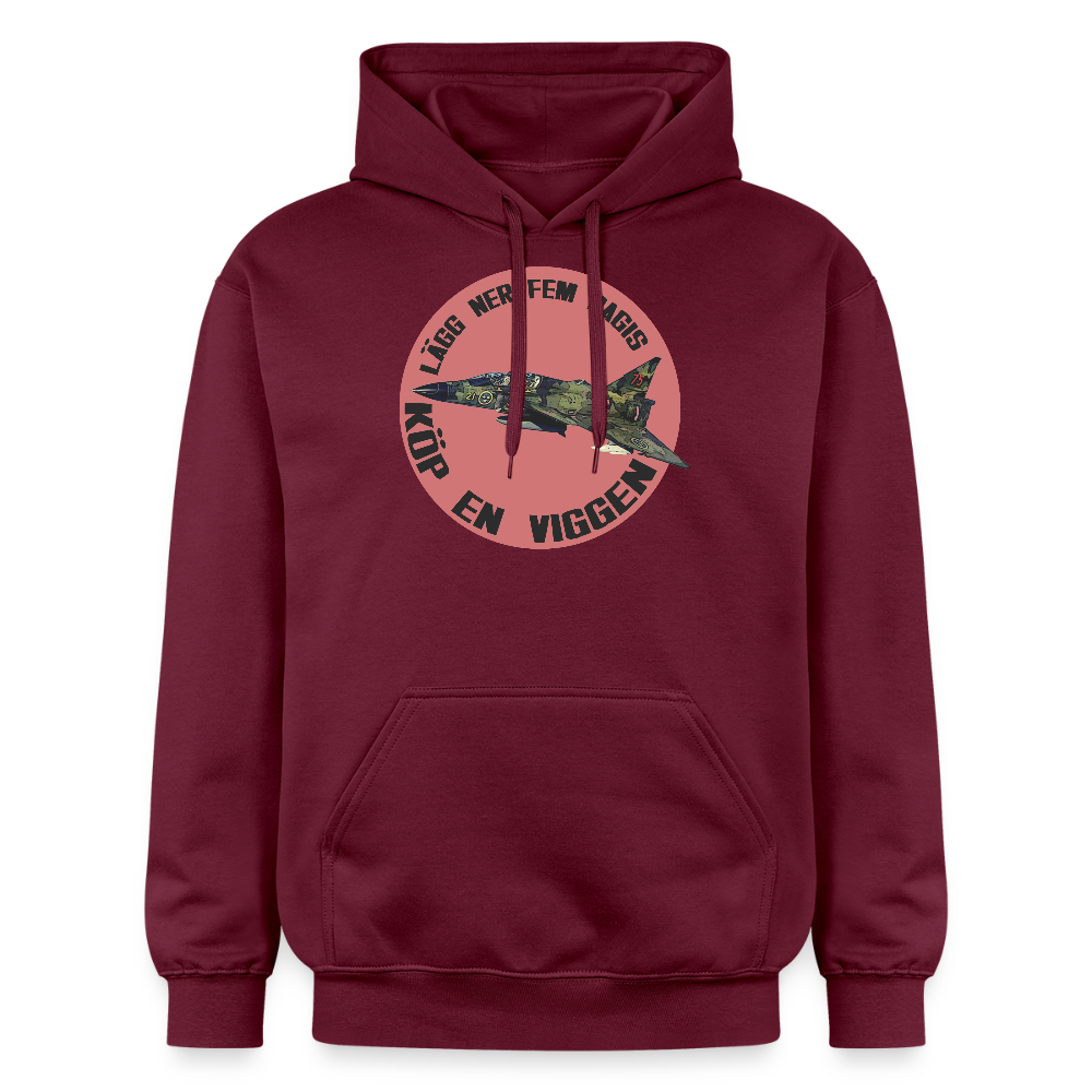 Lägg ner fem dagis - köp en Viggen (luvtröja unisex-edition) - Maroon