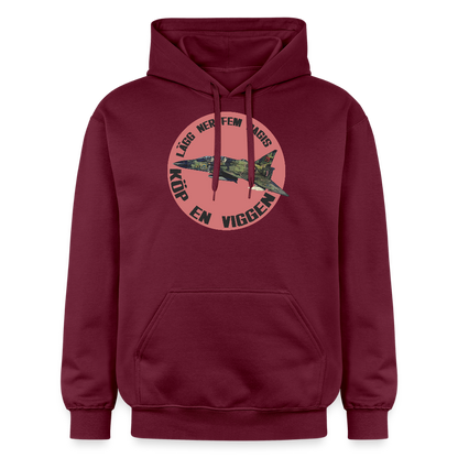 Lägg ner fem dagis - köp en Viggen (luvtröja unisex-edition) - Maroon