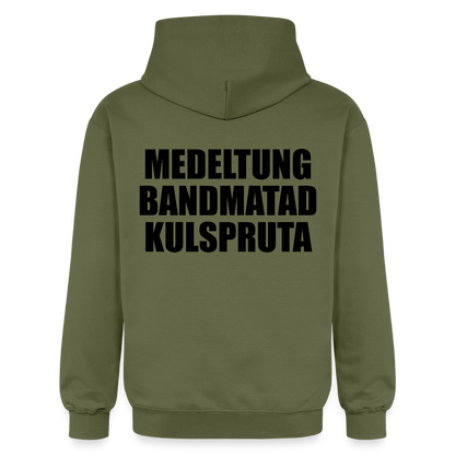Medeltung Bandmatad Kulspruta (luvtröja unisex-edition) - Militärgrön
