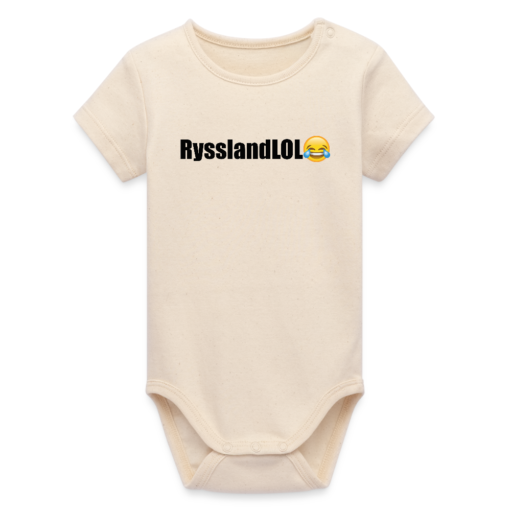 RysslandLOL (ekologisk kortärmad babybody-edition) - vitgrå