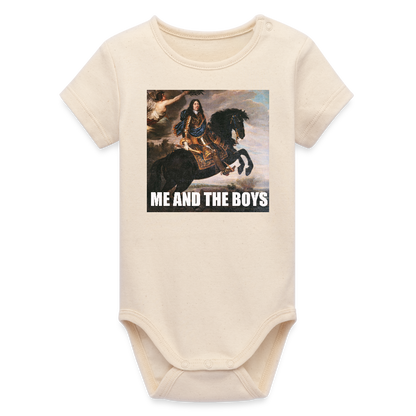 Karl X & boysen (Ekologisk kortärmad babybody-edition) - vitgrå