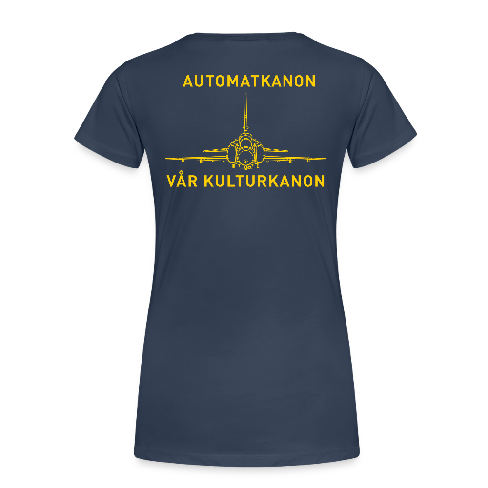 Automatkanon, vår kulturkanon (ekologisk premium-T-shirt dam-edition) - marinblå