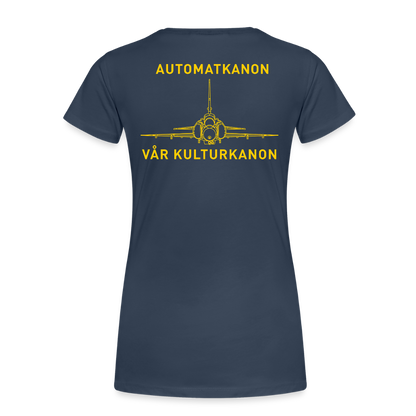 Automatkanon, vår kulturkanon (ekologisk premium-T-shirt dam-edition) - marinblå