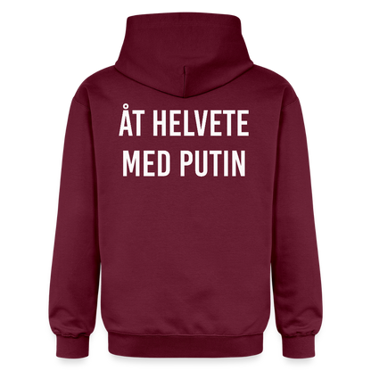 Åt helvete med Putin  (unisex hoodie-edition) - Maroon