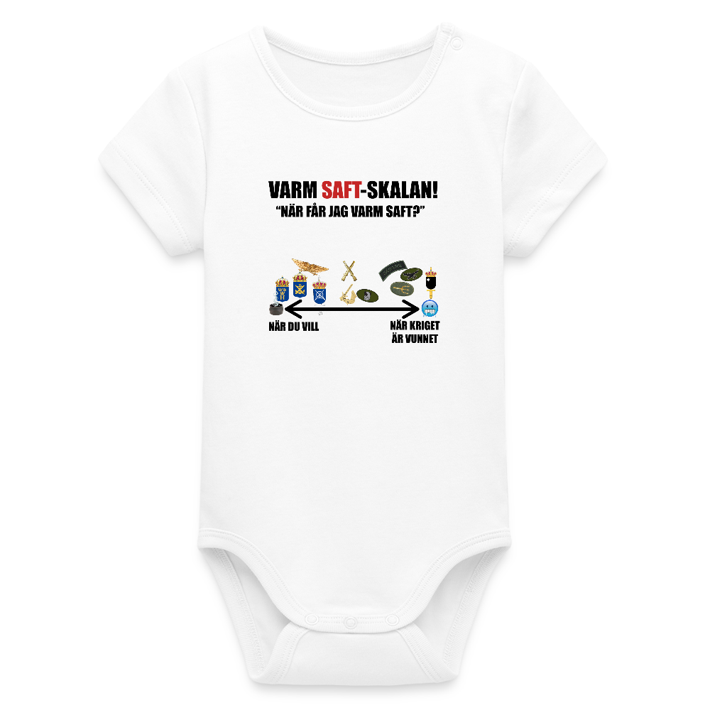 Varm saft-skalan (ekologisk kortärmad babybody-edition) - vit
