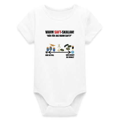 Varm saft-skalan (ekologisk kortärmad babybody-edition) - vit