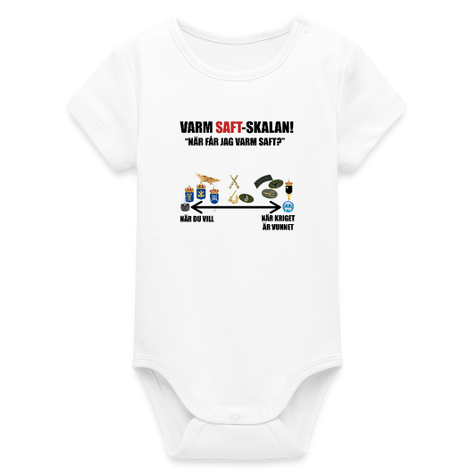 Varm saft-skalan (ekologisk kortärmad babybody-edition) - vit