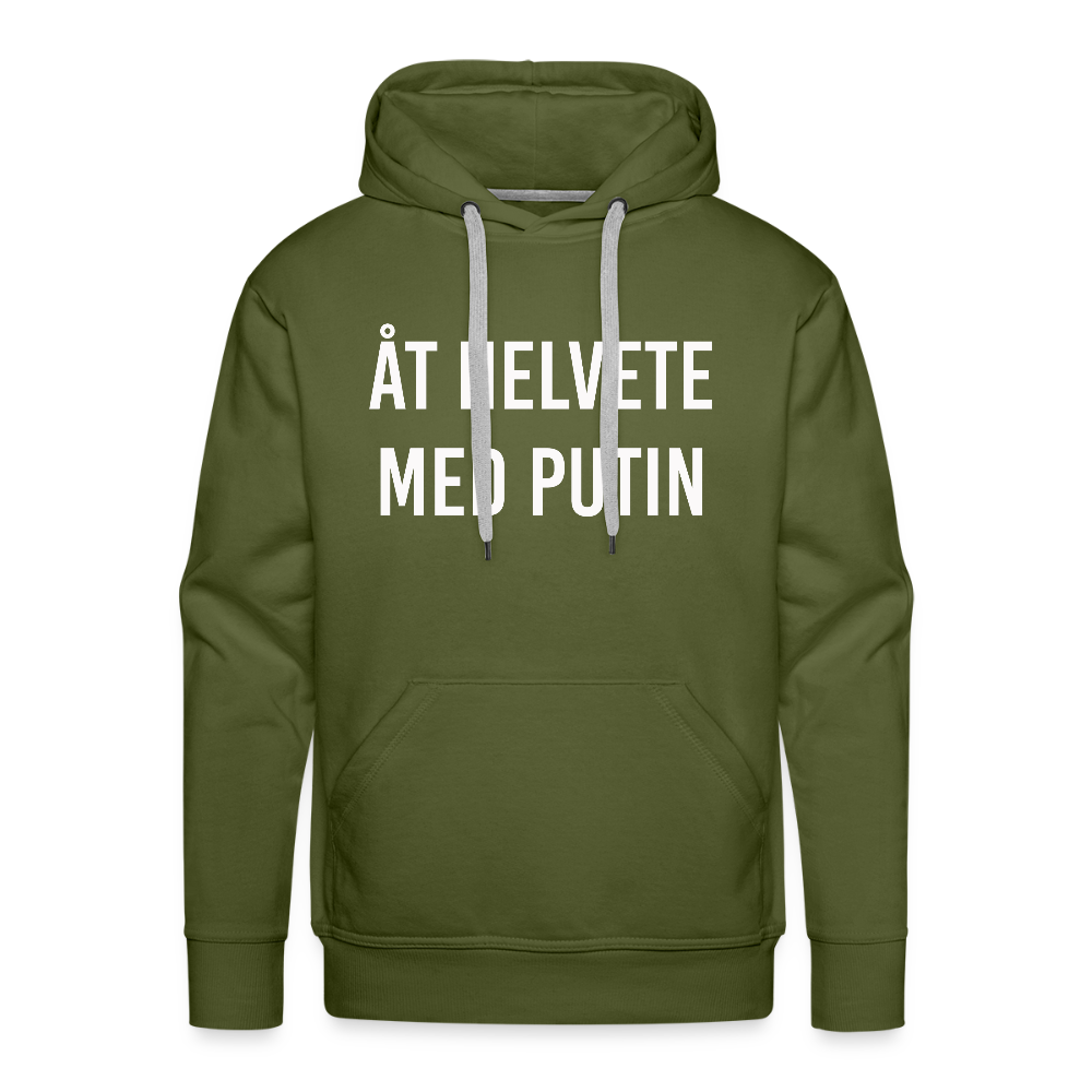 Åt helvete med Putin (Premiumluvtröja herr-edition) - olivgrön