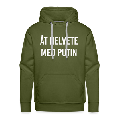 Åt helvete med Putin (Premiumluvtröja herr-edition) - olivgrön