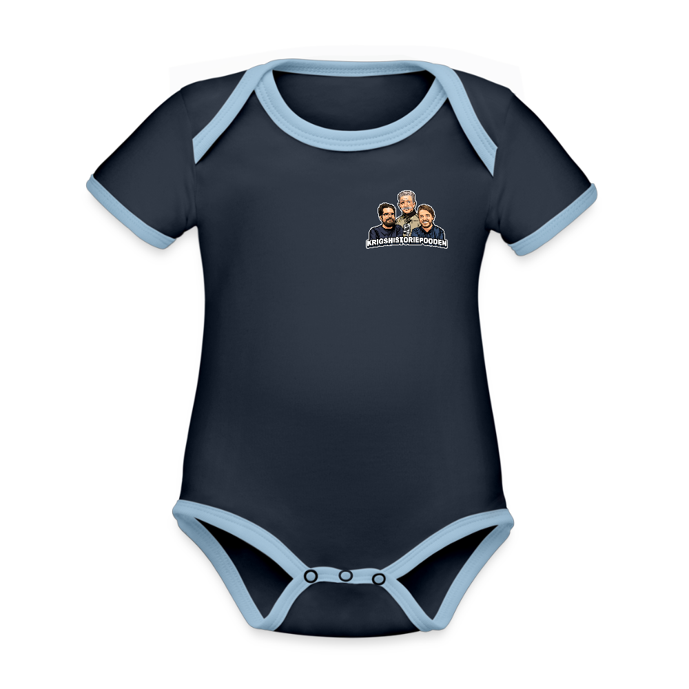 Automatkanon, vår kulturkanon (ekologisk kortärmad babybody-edition) - marinblå/himmelsblå