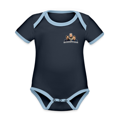Automatkanon, vår kulturkanon (ekologisk kortärmad babybody-edition) - marinblå/himmelsblå