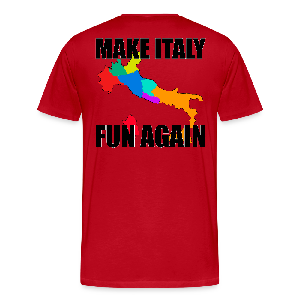 Make Italy Fun Again (Premium-T-shirt herr-edition) - röd
