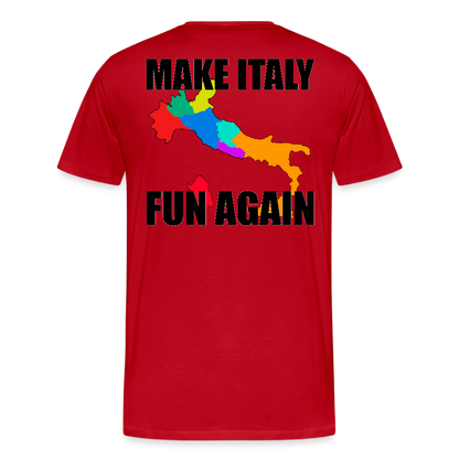 Make Italy Fun Again (Premium-T-shirt herr-edition) - röd