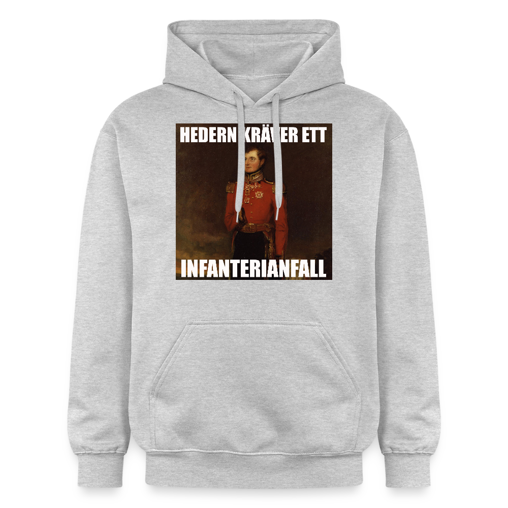 Hedern kräver ett infanterianfall luvtröja unisex-edition - ljusgråmelerad