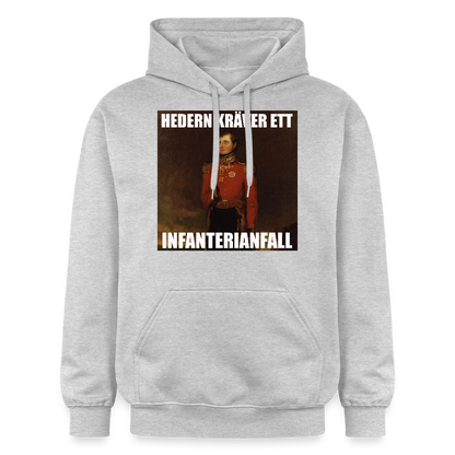 Hedern kräver ett infanterianfall luvtröja unisex-edition - ljusgråmelerad