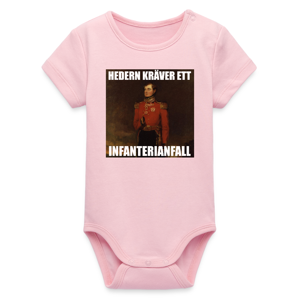 Hedern kräver ett infanterianfall (ekologisk kortärmad babybody-edition) - ljusrosa