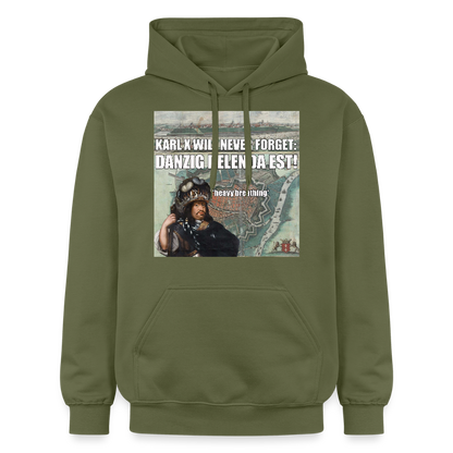 Danzig Delenda Est luvtröja unisex Softstyle® Midweight - Militärgrön