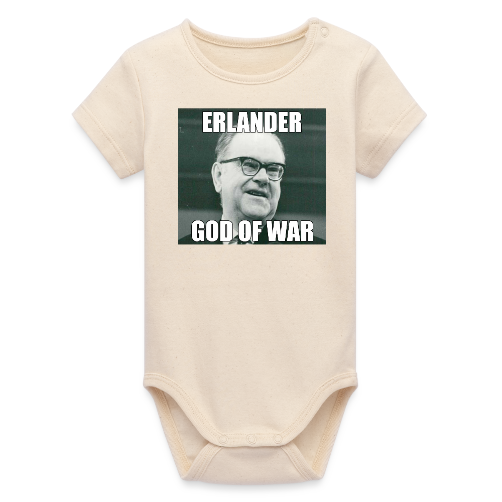 Erlander – God of War (ekologisk kortärmad babybody-edition) - vitgrå