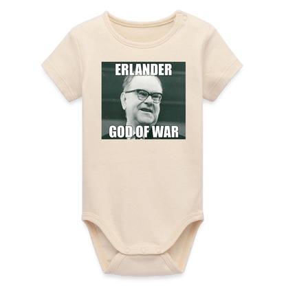 Erlander – God of War (ekologisk kortärmad babybody-edition) - vitgrå