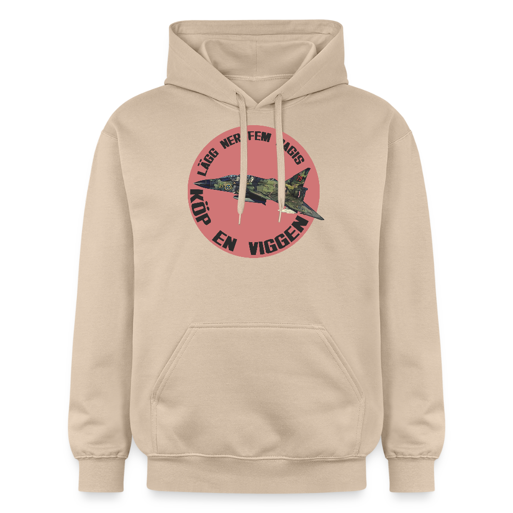 Lägg ner fem dagis - köp en Viggen (luvtröja unisex-edition) - sand